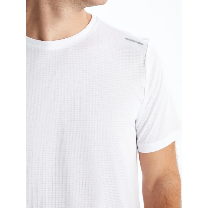 XSIDE ACTIVE Beyaz Bisiklet Yaka Kısa Kollu Erkek Spor Tişört