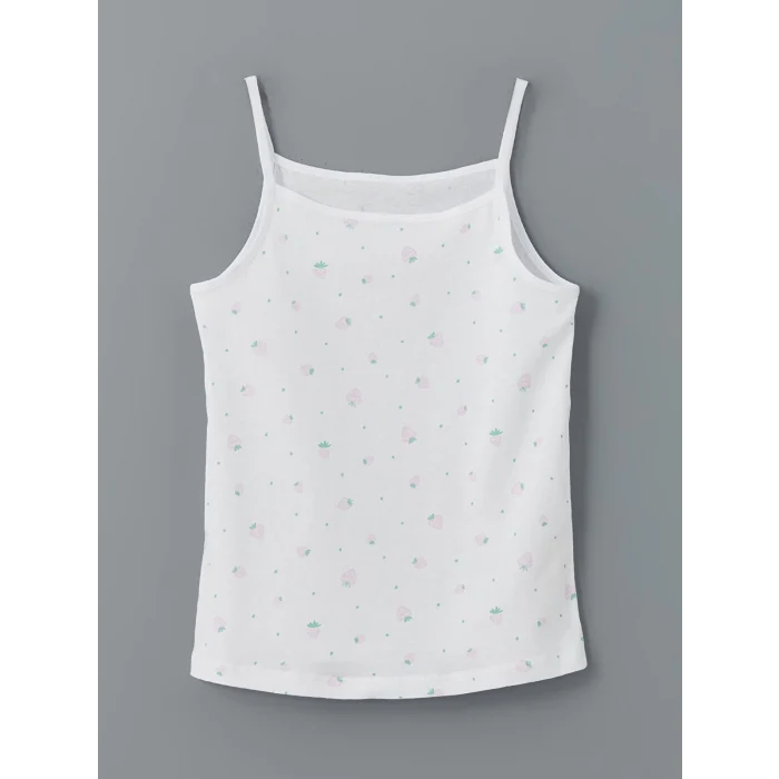 LCW Kids Beyaz Kare Yaka Kız Çocuk Atlet 2li