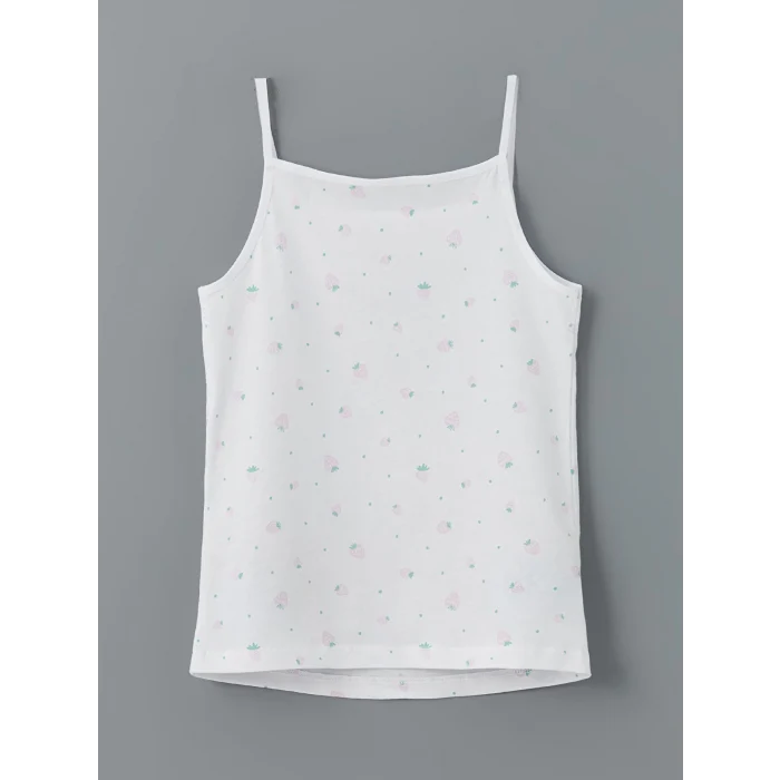 LCW Kids Beyaz Kare Yaka Kız Çocuk Atlet 2li