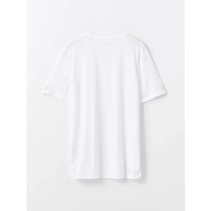 XSIDE ACTIVE Beyaz Bisiklet Yaka Kısa Kollu Erkek Spor Tişört