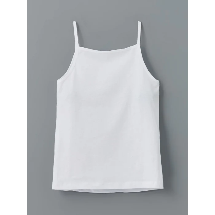 LCW Kids Beyaz Kare Yaka Kız Çocuk Atlet 2li