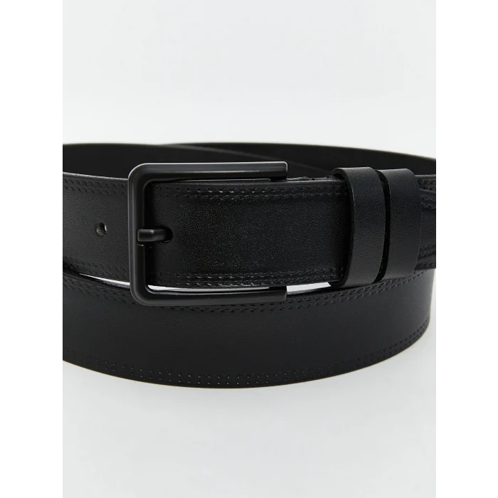 LCW ACCESSORIES Siyah Hakiki Deri Erkek Kemer