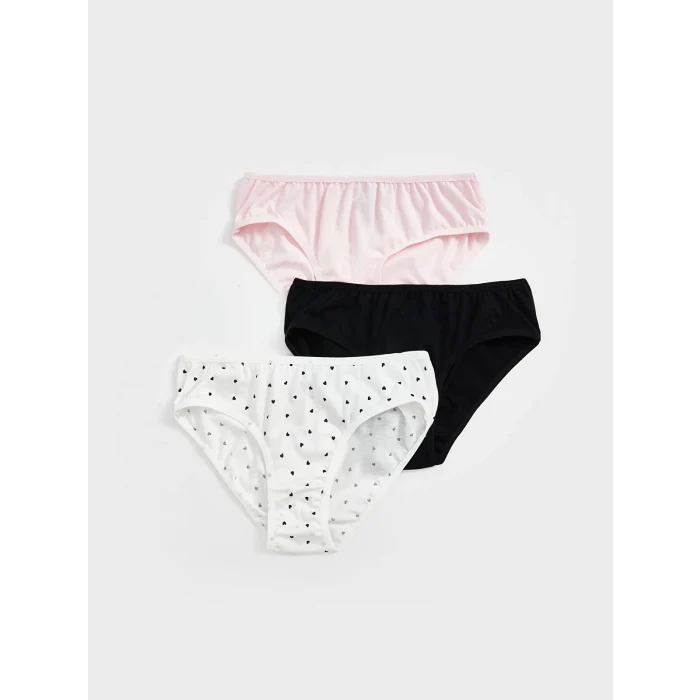 LCW Kids Pembe Baskılı Kız Çocuk Külot 3lü