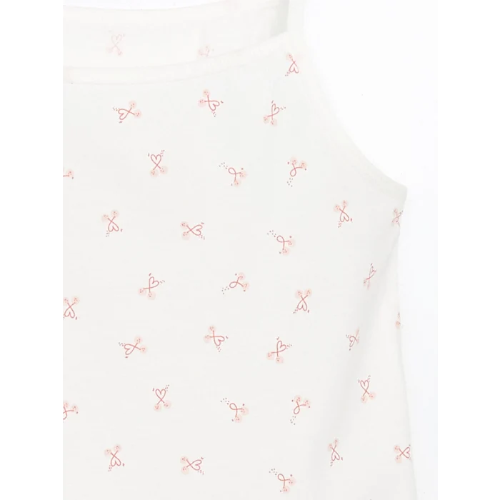 LCW Kids Pembe Kare Yaka Kız Çocuk Atlet 2li