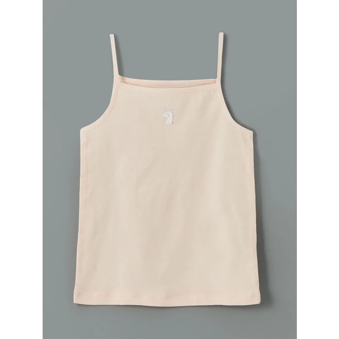 LCW Kids Pembe Kare Yaka Kız Çocuk Atlet 2li