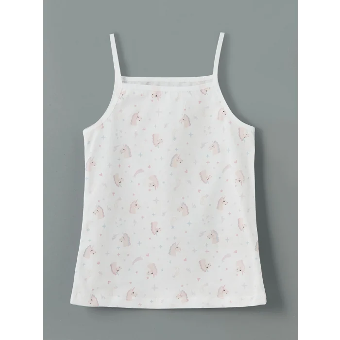 LCW Kids Pembe Kare Yaka Kız Çocuk Atlet 2li