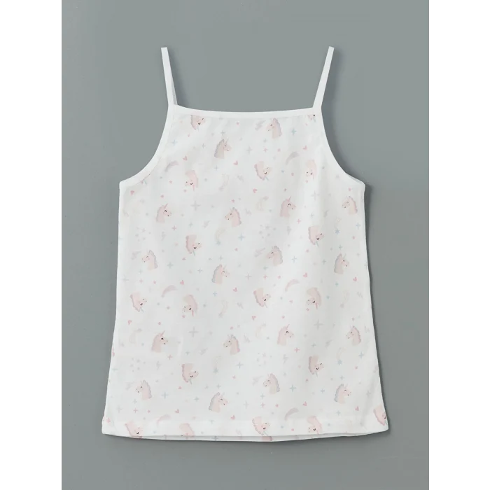 LCW Kids Pembe Kare Yaka Kız Çocuk Atlet 2li