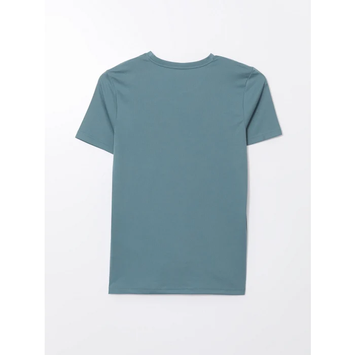 XSIDE ACTIVE Mavi Bisiklet Yaka Kısa Kollu Erkek Spor Tişört