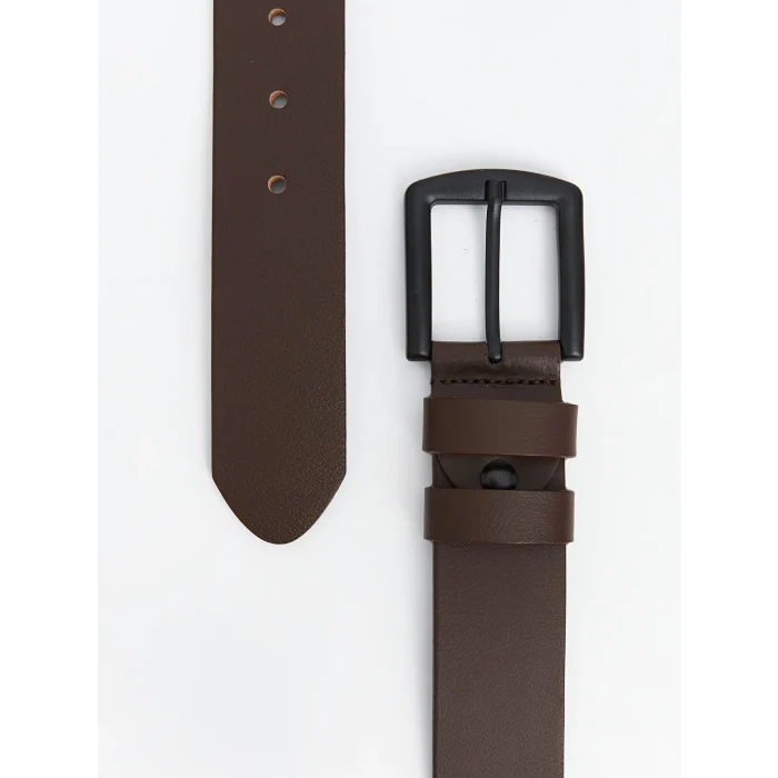 LCW ACCESSORIES Kahverengi Hakiki Deri Erkek Kemer