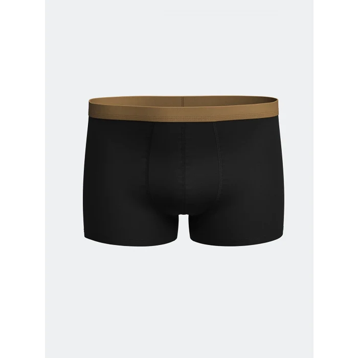 LC WAIKIKI Siyah Standart Kalıp Pamuklu Esnek Erkek Boxer 3lü