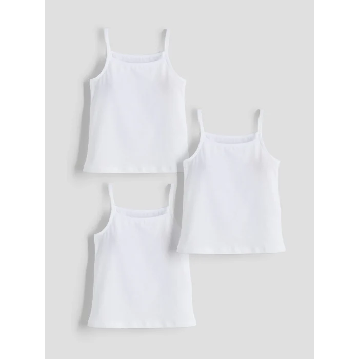 LCW Kids Beyaz Kare Yaka Kız Çocuk Atlet 3lü