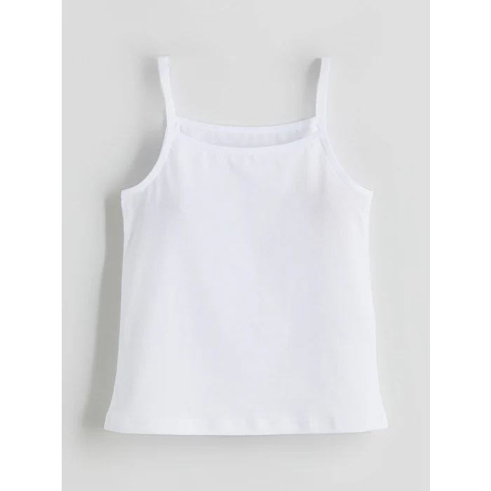 LCW Kids Beyaz Kare Yaka Kız Çocuk Atlet 3lü