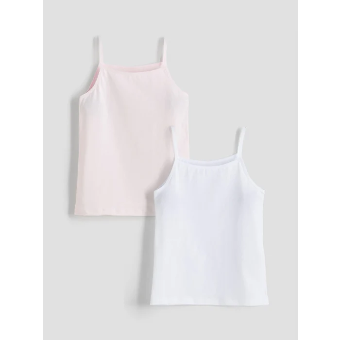 LCW Kids Pembe Kare Yaka Kız Çocuk Atlet 2li