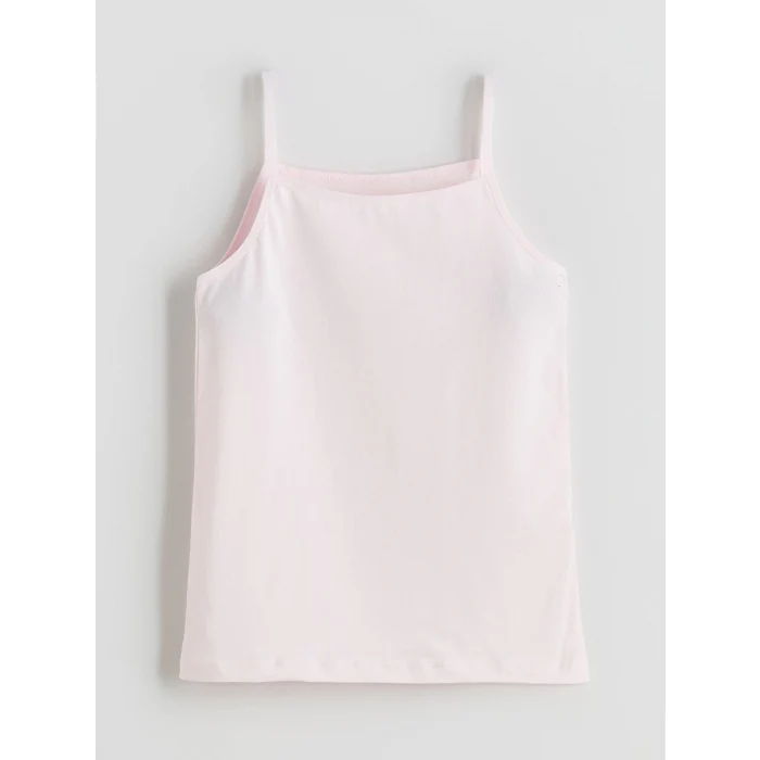 LCW Kids Pembe Kare Yaka Kız Çocuk Atlet 2li