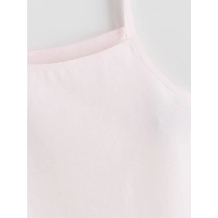 LCW Kids Pembe Kare Yaka Kız Çocuk Atlet 2li