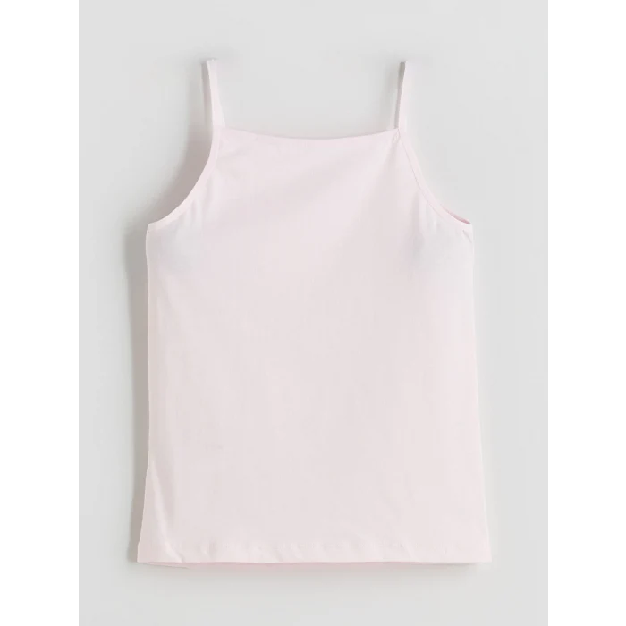 LCW Kids Pembe Kare Yaka Kız Çocuk Atlet 2li