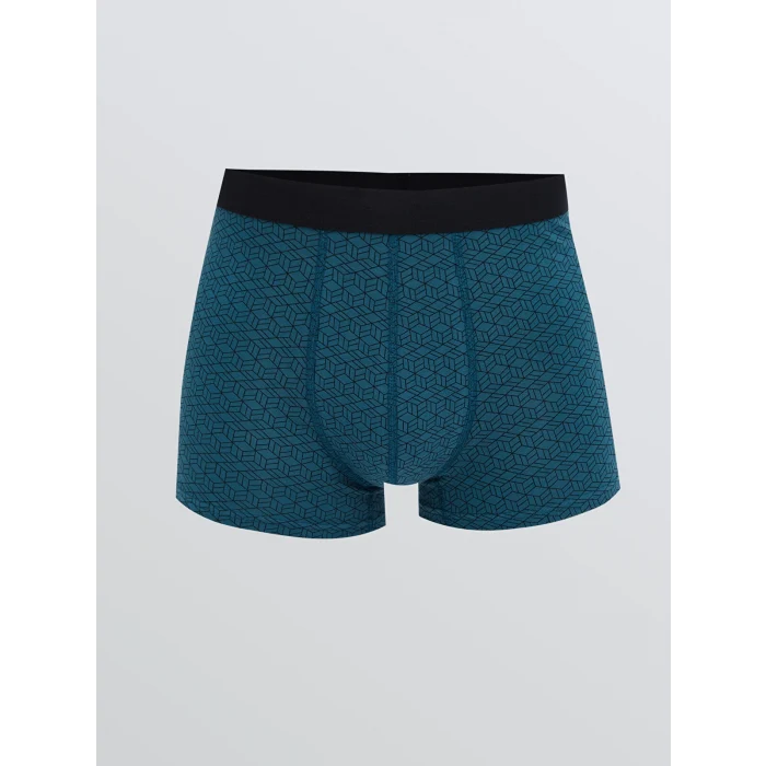 LC WAIKIKI Petrol Standart Kalıp Pamuklu Esnek Erkek Boxer 3lü