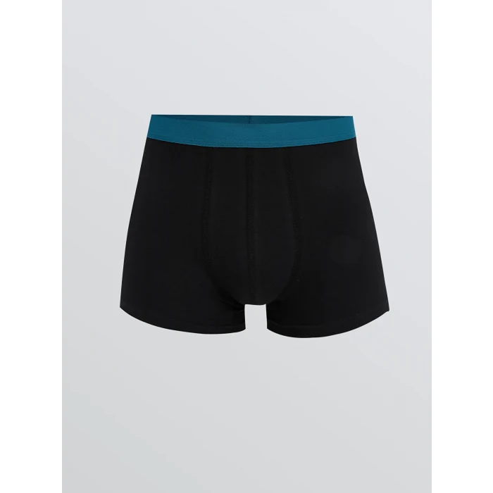 LC WAIKIKI Petrol Standart Kalıp Pamuklu Esnek Erkek Boxer 3lü