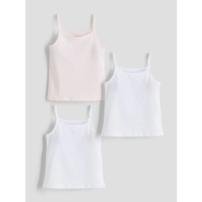 LCW Kids Beyaz Kare Yaka Kız Çocuk Atlet 3lü