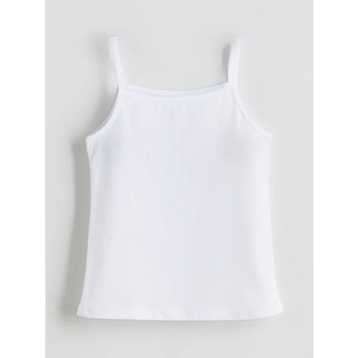 LCW Kids Beyaz Kare Yaka Kız Çocuk Atlet 3lü