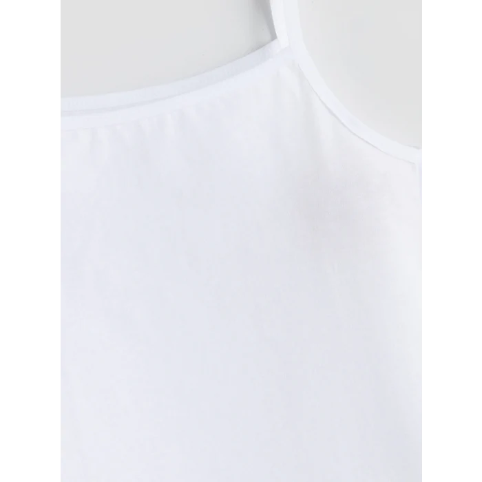 LCW Kids Beyaz Kare Yaka Kız Çocuk Atlet 3lü