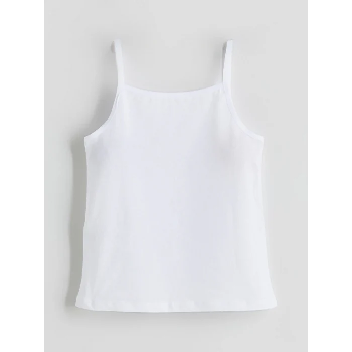 LCW Kids Beyaz Kare Yaka Kız Çocuk Atlet 3lü