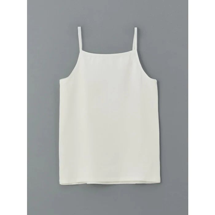 LCW Kids Ekru Kare Yaka Çiçekli Kız Çocuk Atlet 2li