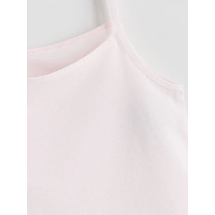 LCW Kids Beyaz Kare Yaka Kız Çocuk Atlet 3lü