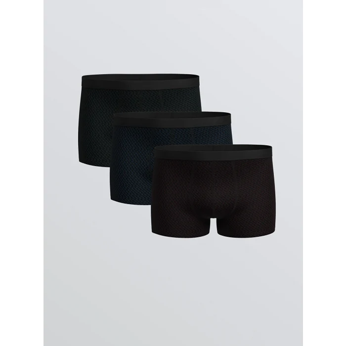 LC WAIKIKI Mavi Standart Kalıp Pamuklu Esnek Erkek Boxer 3lü