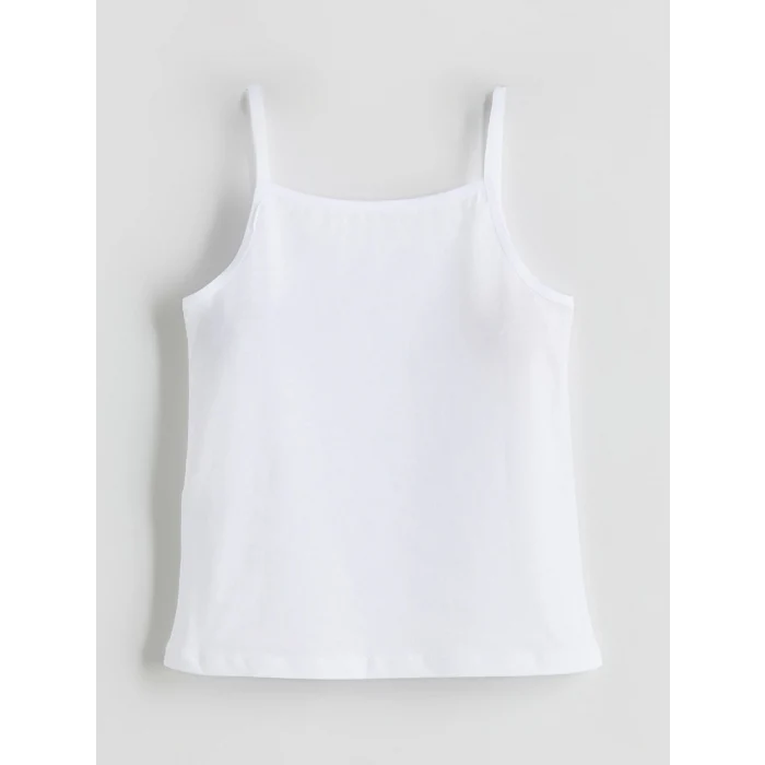 LCW Kids Beyaz Kare Yaka Kız Çocuk Atlet 3lü