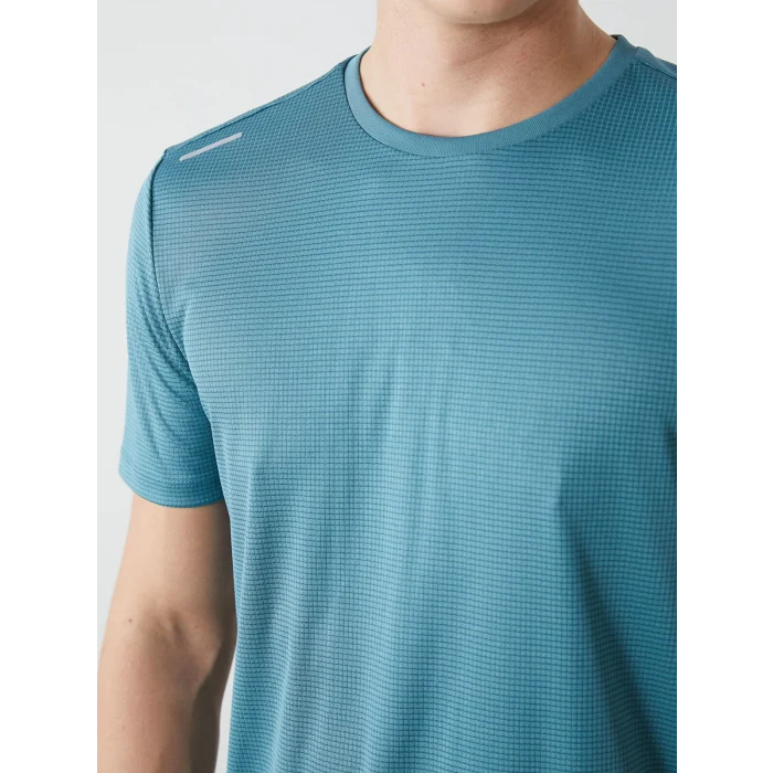 XSIDE ACTIVE Turkuaz Bisiklet Yaka Kısa Kollu Erkek Spor Tişört