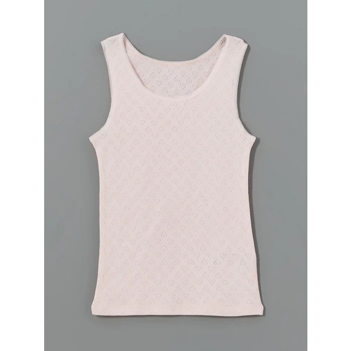 LCW Kids Beyaz Bisiklet Yaka Kız Çocuk Atlet 2li