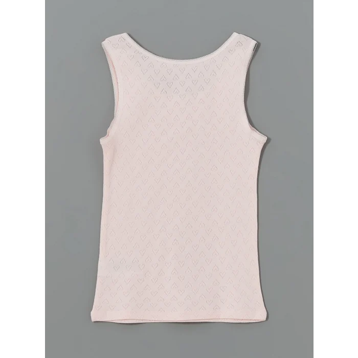 LCW Kids Beyaz Bisiklet Yaka Kız Çocuk Atlet 2li