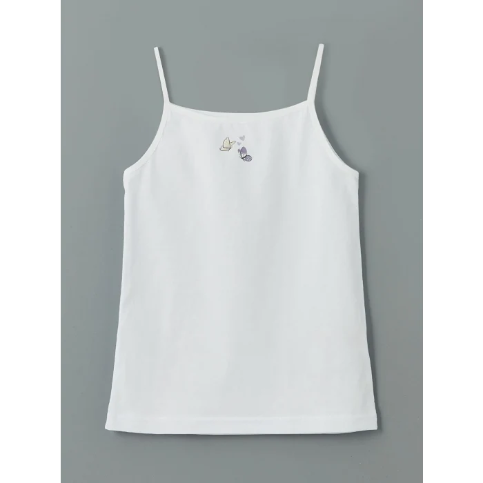 LCW Kids Beyaz Kare Yaka Kız Çocuk Atlet 2li