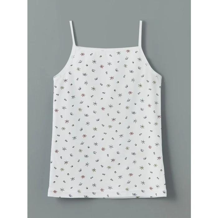 LCW Kids Beyaz Kare Yaka Kız Çocuk Atlet 2li