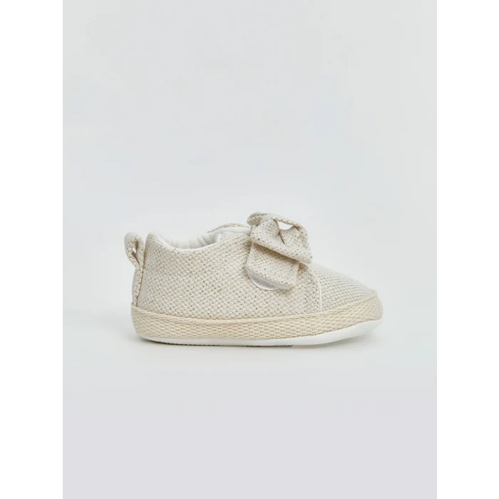 LCW STEPS Bej Fiyonk Detaylı Kız Bebek Yürüme Öncesi Ayakkabı