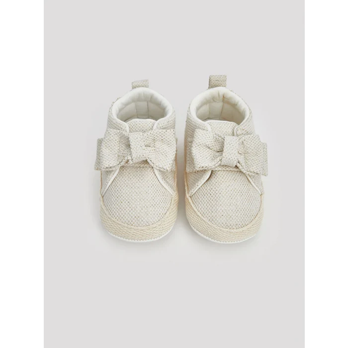 LCW STEPS Bej Fiyonk Detaylı Kız Bebek Yürüme Öncesi Ayakkabı