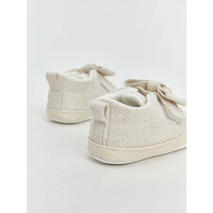 LCW STEPS Bej Fiyonk Detaylı Kız Bebek Yürüme Öncesi Ayakkabı