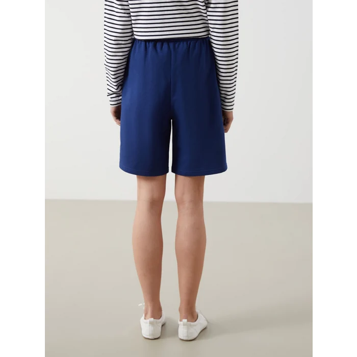 LCWAIKIKI Classic Lacivert Beli Lastikli Kadın Şort