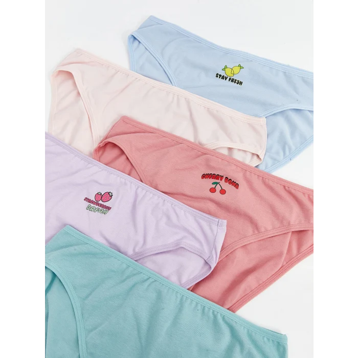 LCW Young Pembe Baskılı Bikini Külot 5li Paket