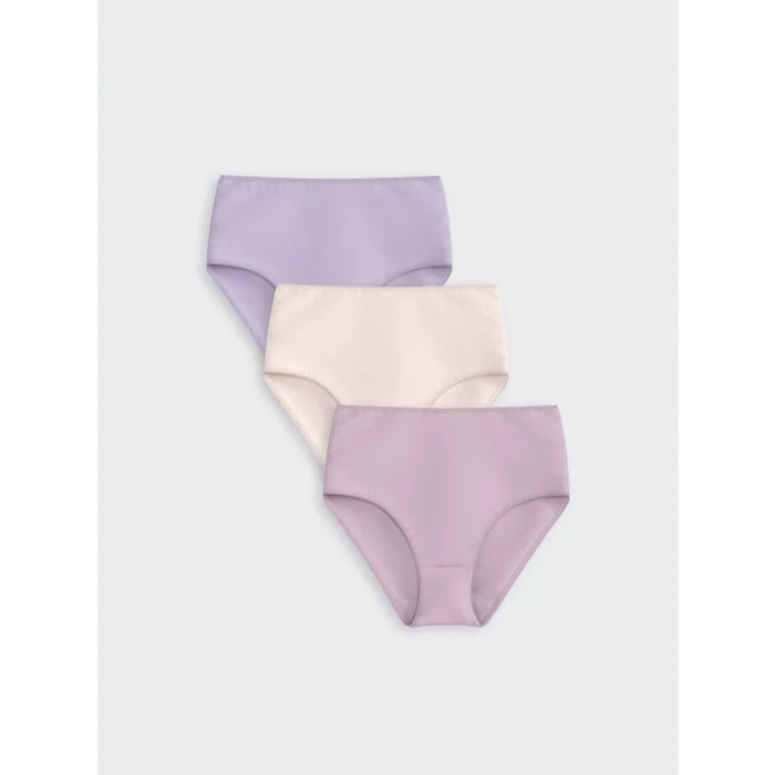 LCW DREAM Lila Düz Klasik Külot 3lü Paket