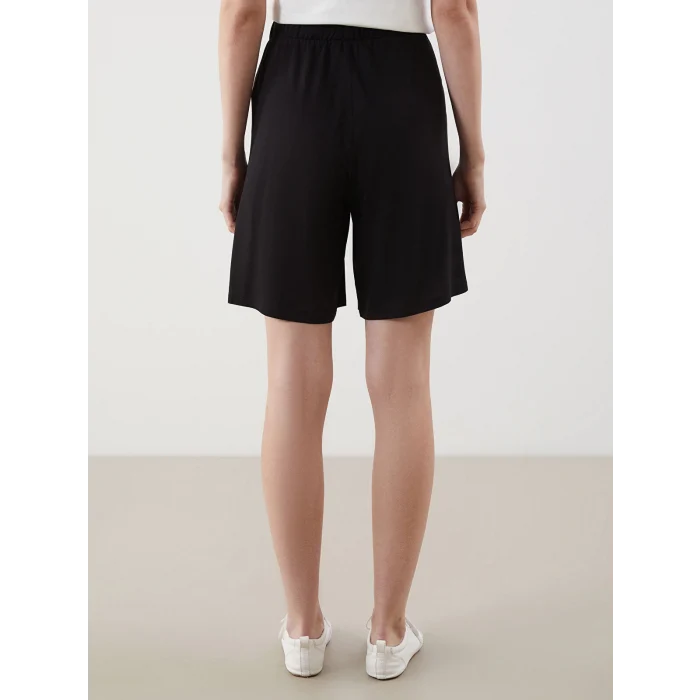 LCWAIKIKI Classic Siyah Beli Lastikli Kadın Şort