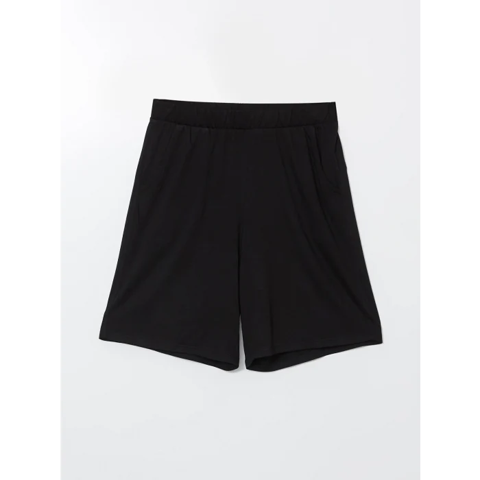 LCWAIKIKI Classic Siyah Beli Lastikli Kadın Şort