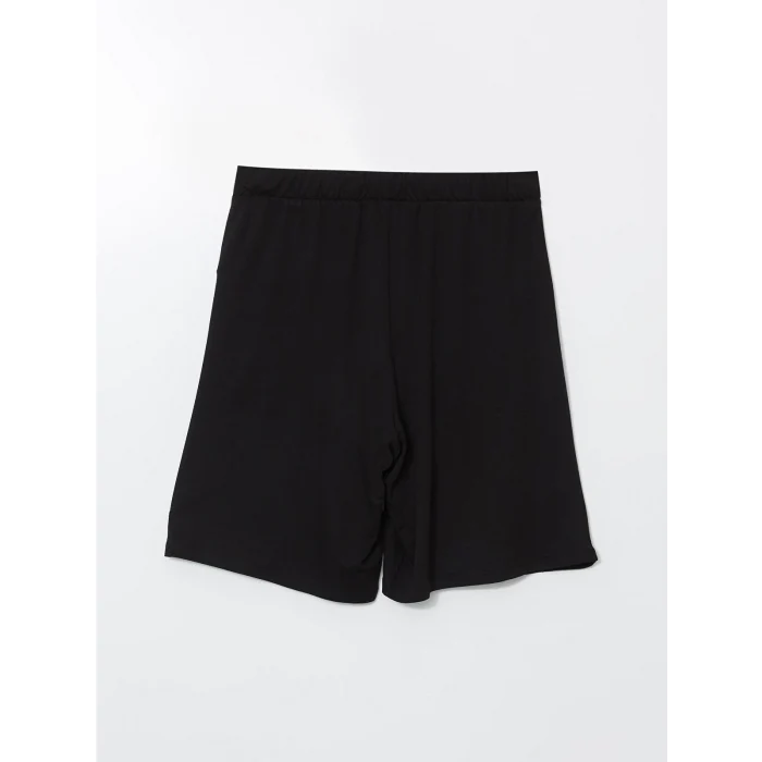 LCWAIKIKI Classic Siyah Beli Lastikli Kadın Şort