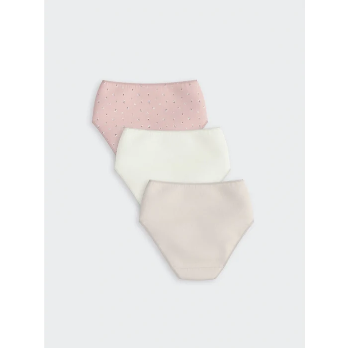 LCW DREAM Pembe Çiçekli Klasik Külot 3lü Paket