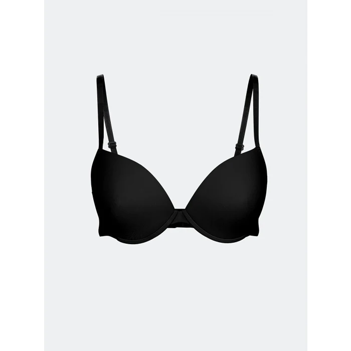 LCW DREAM Siyah Balenli Dolgusuz Düz Tişört Sütyen