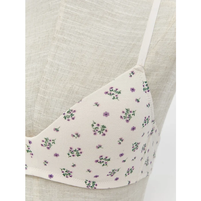 LCW DREAM Pembe Balensiz Dolgusuz Çiçekli Sütyen