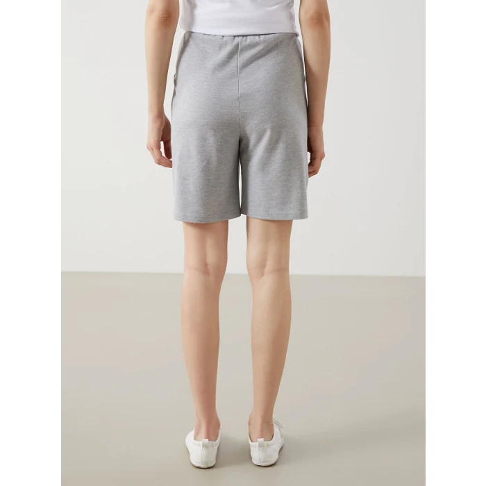 LCWAIKIKI Classic Gri Beli Lastikli Kadın Şort