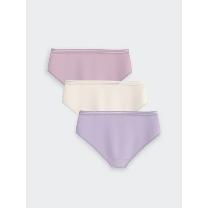 LCW DREAM Lila Düz Hipster Külot 3lü Paket