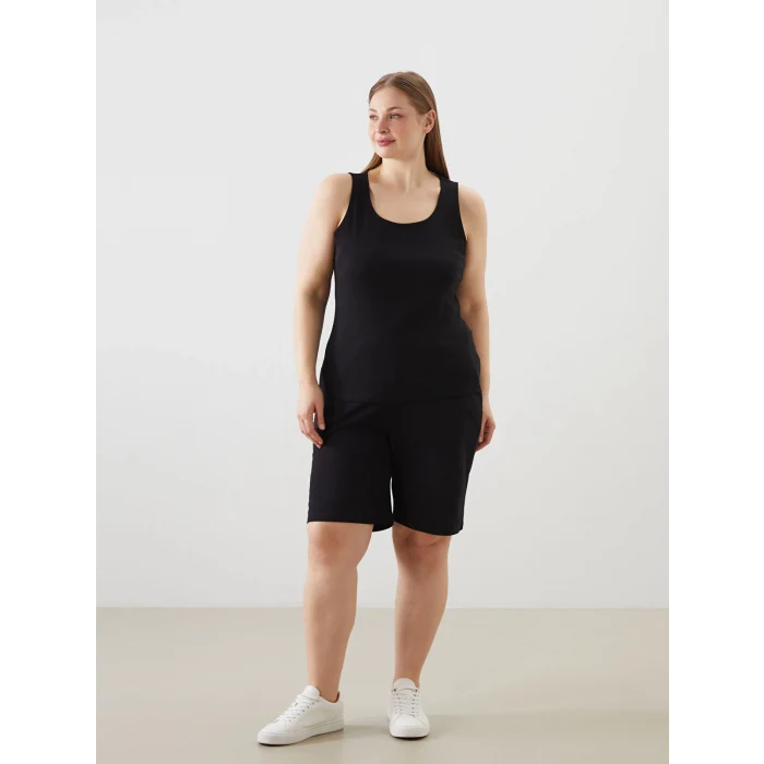 LCWAIKIKI Classic Siyah Beli Lastikli Kadın Şort